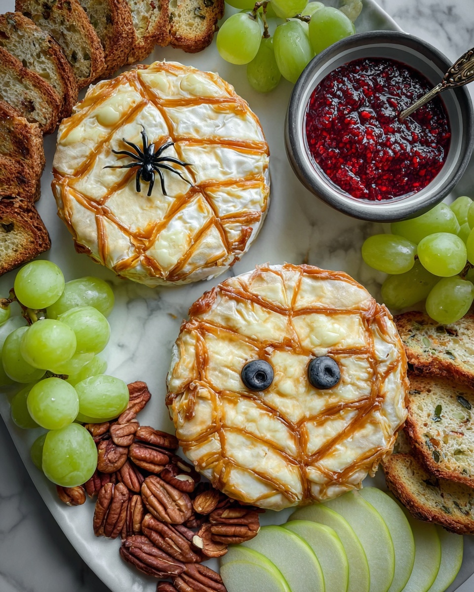 Halloween Mummy Baked Brie Appetizer Recipe - Recipe Image