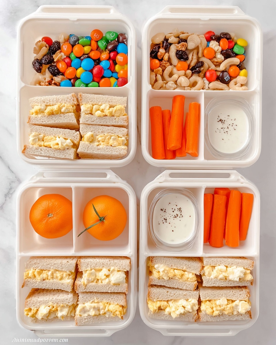 Mini Egg Salad Sandwich Lunchbox Idea Recipe - Recipe Image