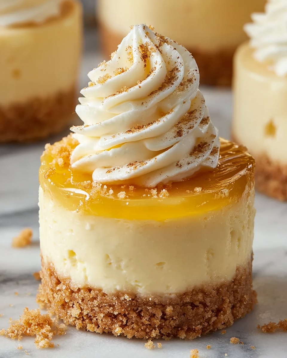 Mini Cheesecakes with Fresh Fruit, Whipped Cream, and Chocolate Ganache Recipe - Recipe Image