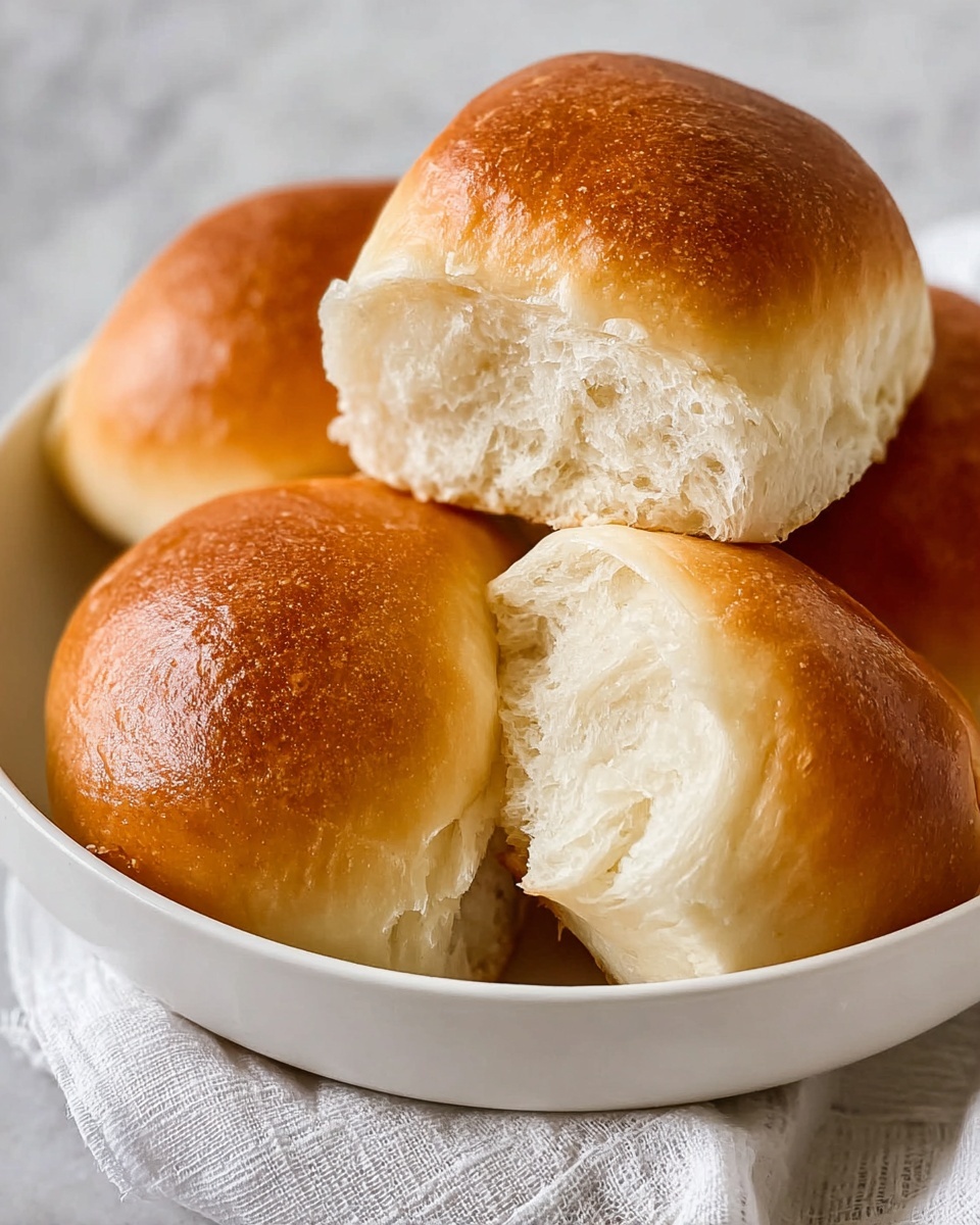 Homemade Fluffy Sourdough Dinner Rolls Recipe - Recipe Image