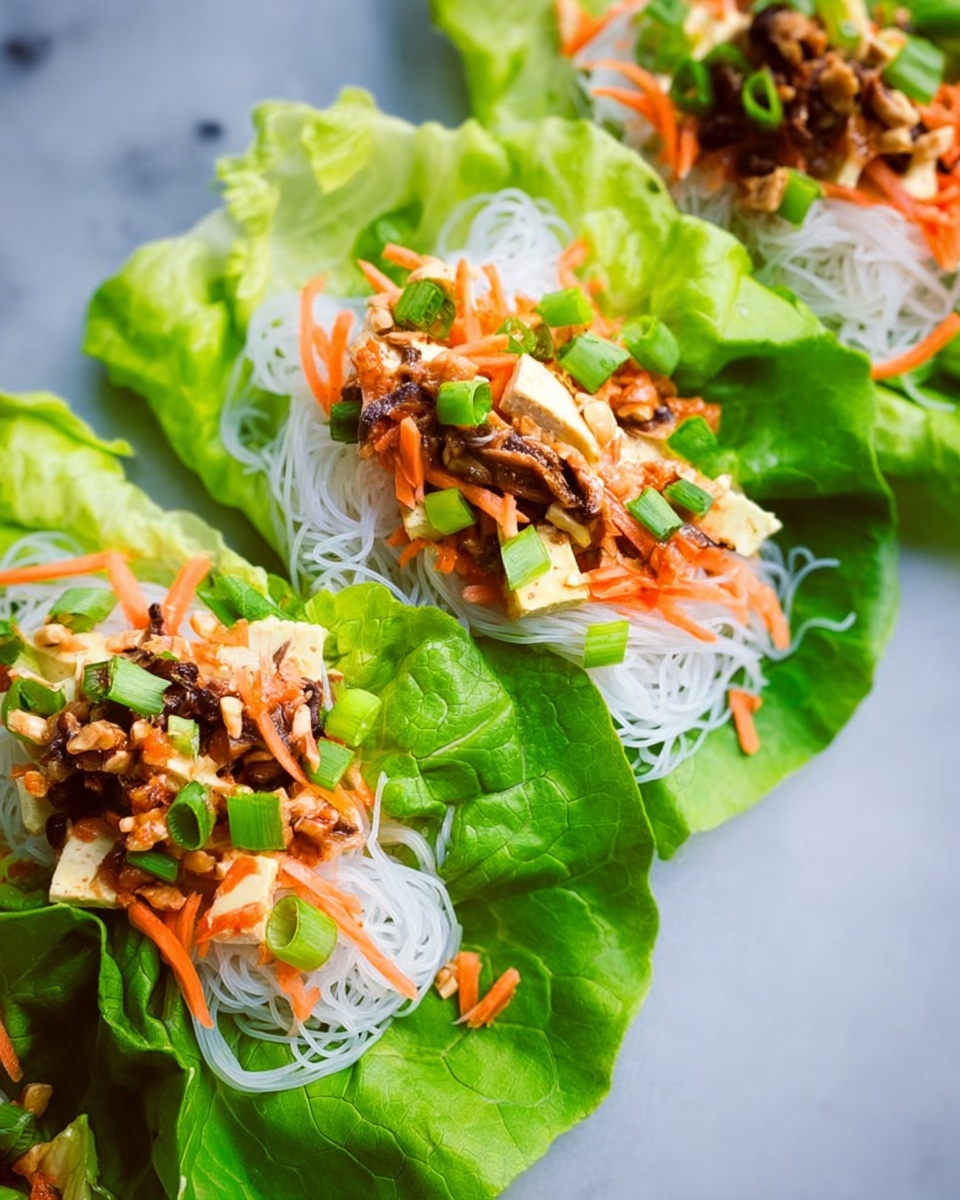 Veggie Lettuce Wraps with Peanut Sauce Recipe - Recipe Image