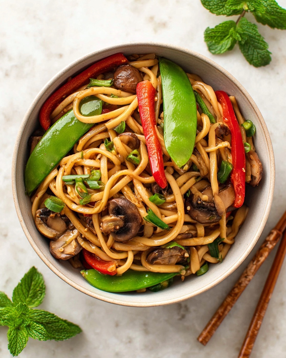 Vegan Rice Noodles Stir Fry Recipe - Recipe Image