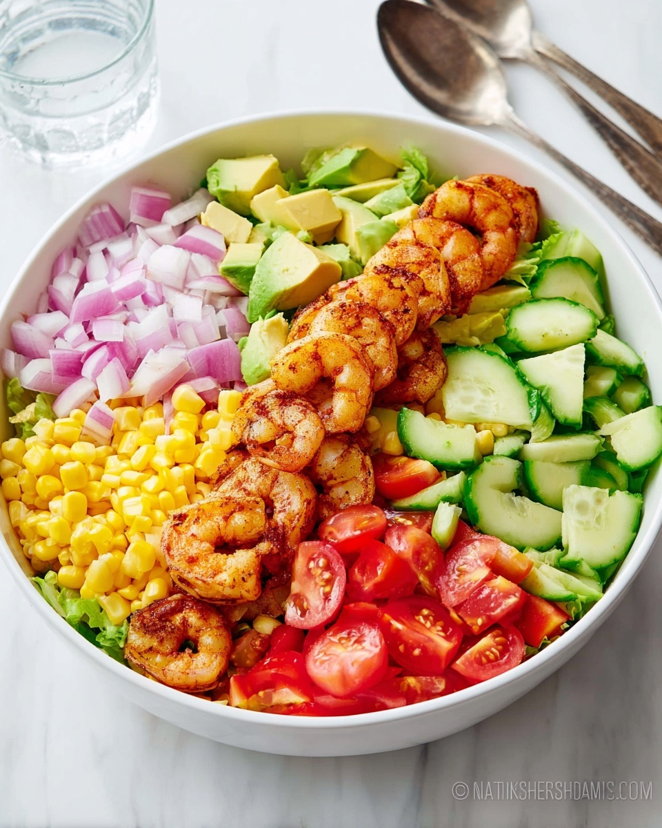 Shrimp Avocado Salad with Cajun Spices and Fresh Vegetables Recipe - Recipe Image