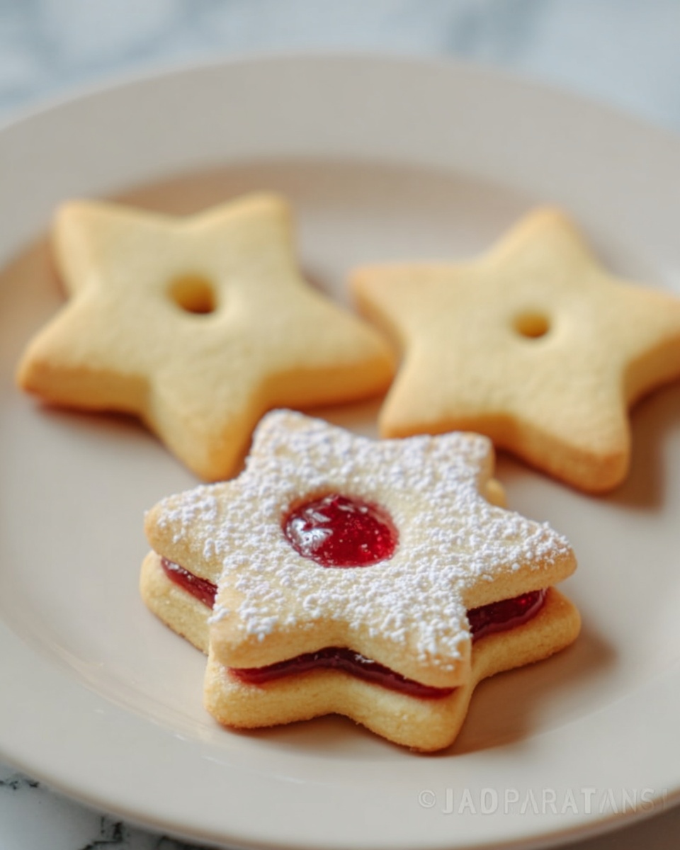 Raspberry Preserves Shortbread Cookies Sandwiches Recipe - Recipe Image