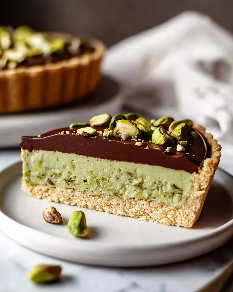 Chocolate Pistachio Tart: Rich, Elegant, and Easy to Make Recipe - Recipe Image