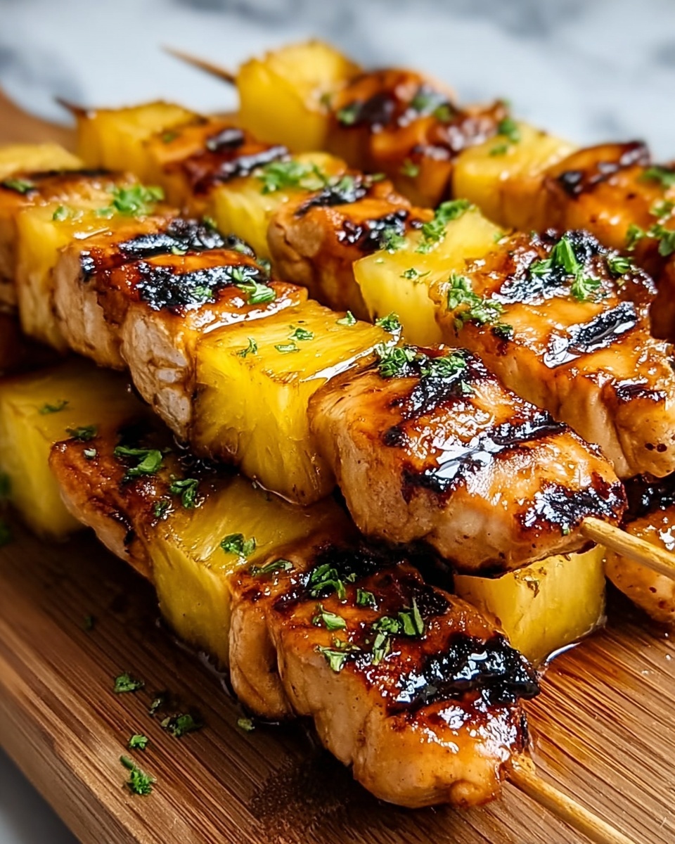 Grilled Chicken Pineapple Skewers – A Sweet and Savory Summer Delight Recipe - Recipe Image