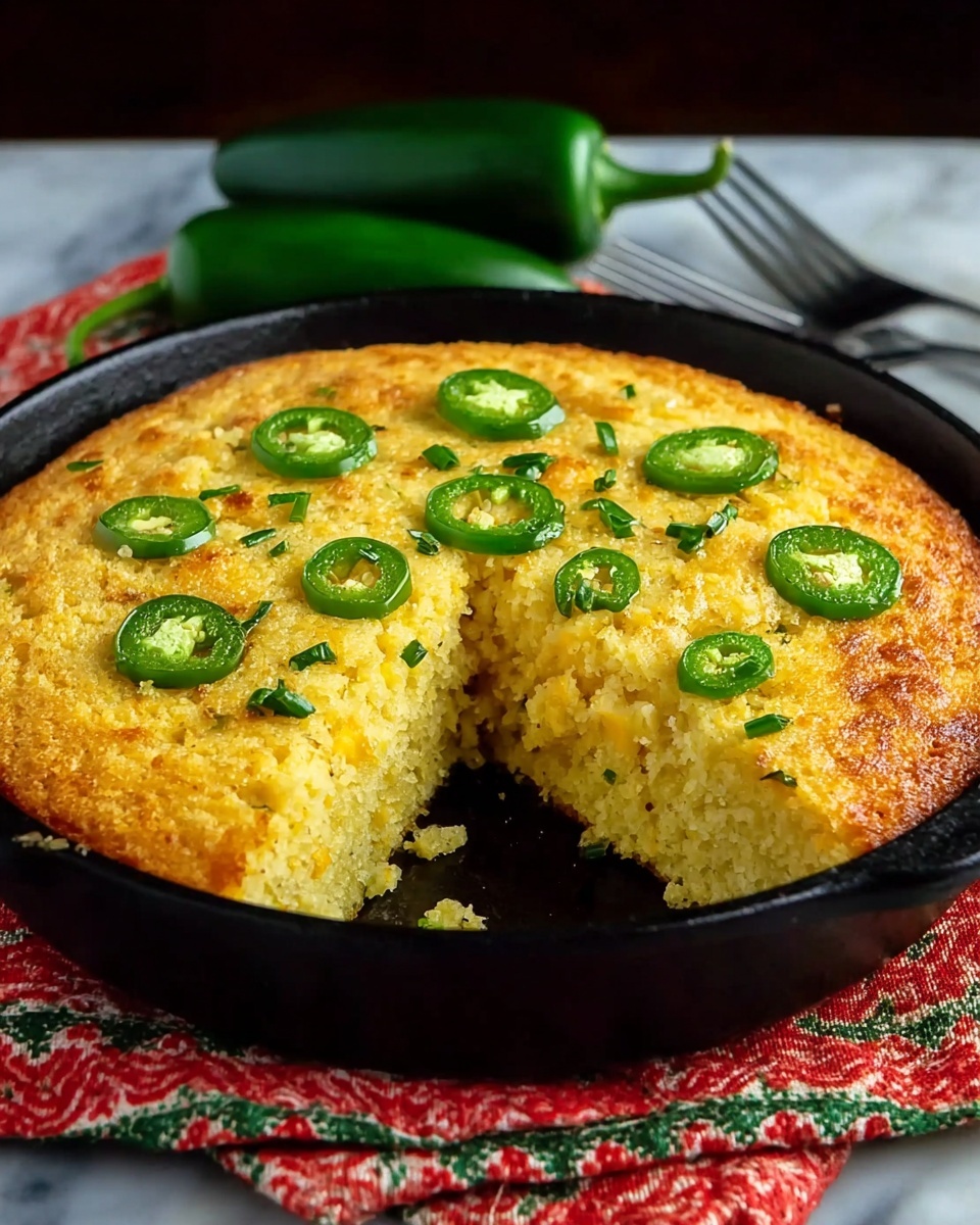Bold & Flavorful Jalapeño Cheddar Cornbread – A Cheesy Spicy Twist on a Classic Recipe - Recipe Image