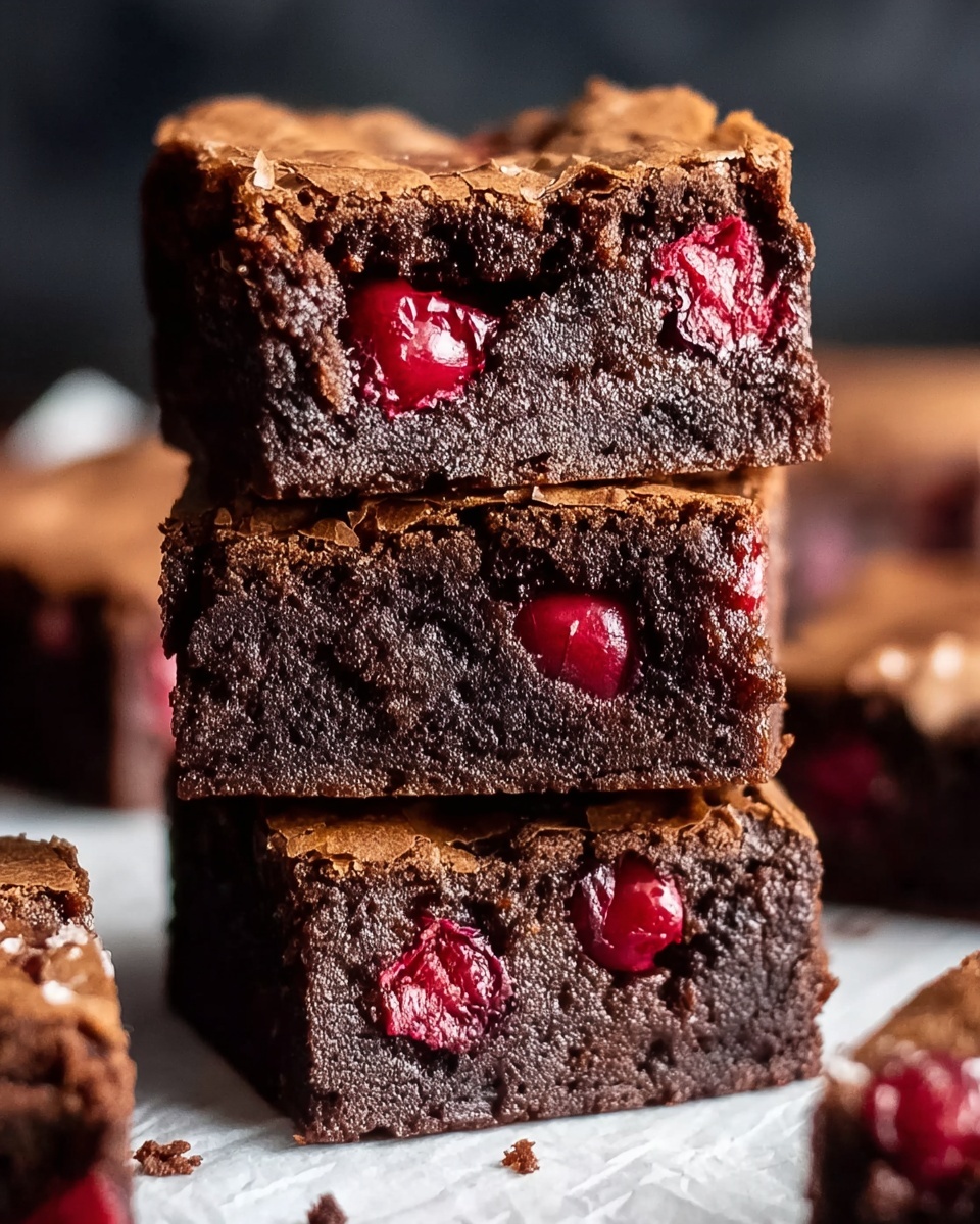 Chocolate Cherry Brownies Recipe - Recipe Image