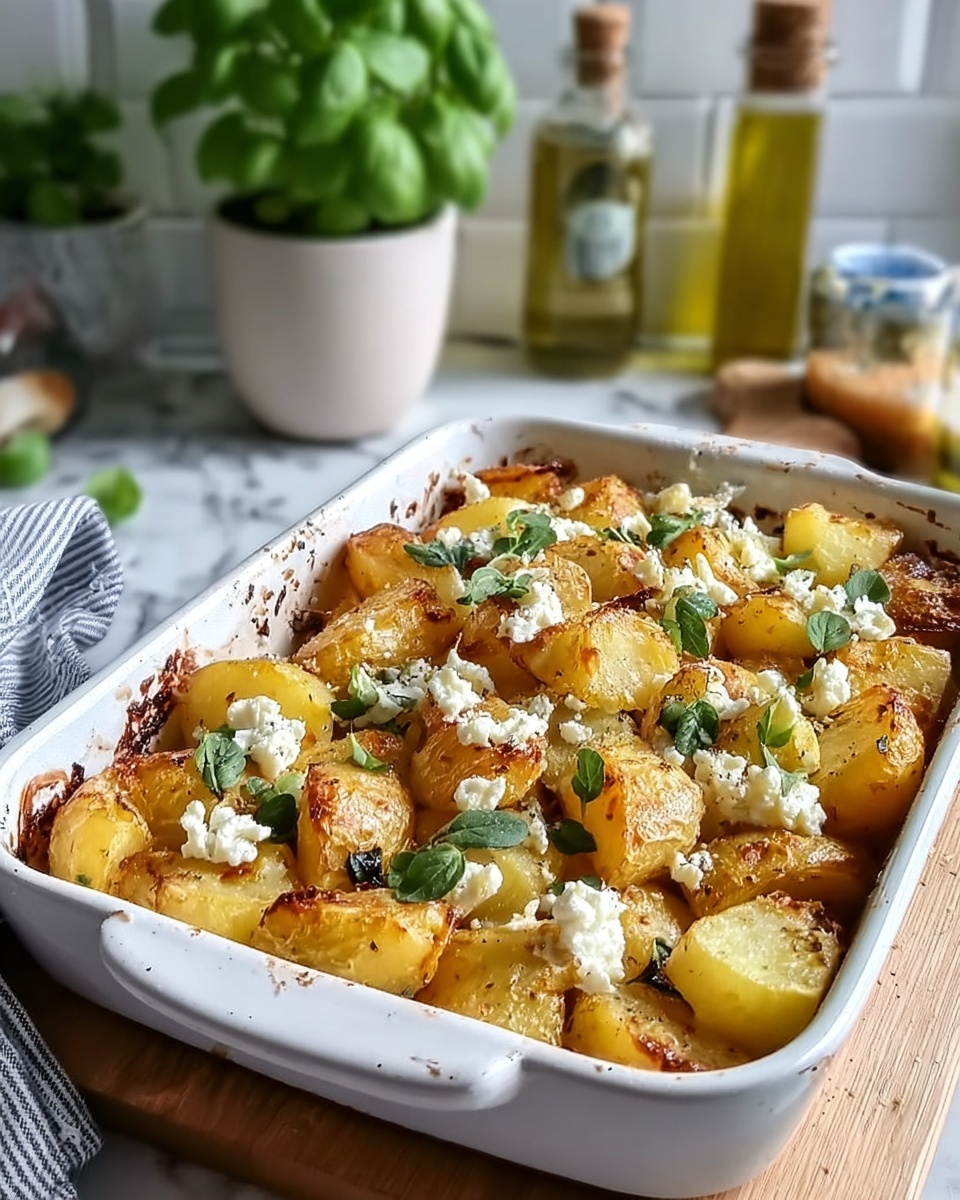 Savory Baked Feta Potatoes Recipe - Recipe Image