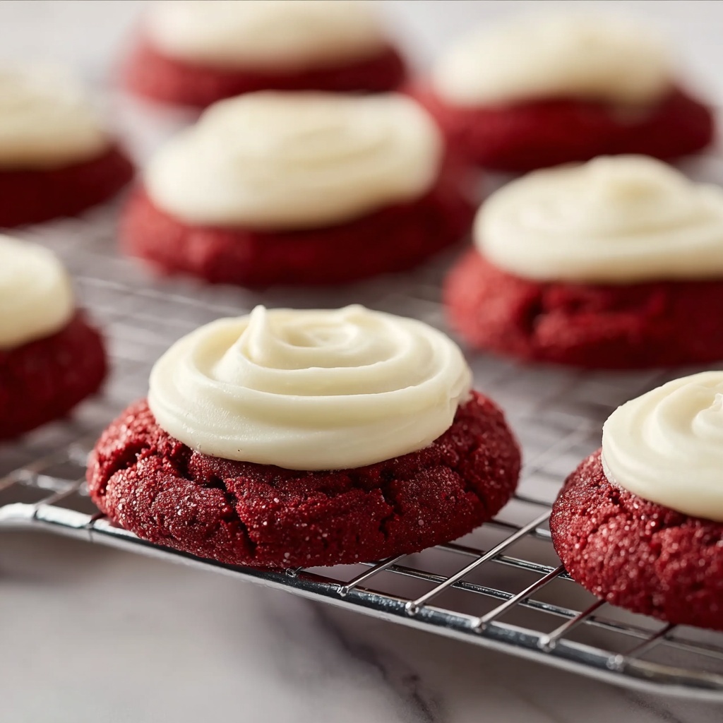 Red Velvet Cookies with Cream Cheese Frosting Recipe - Recipe Image