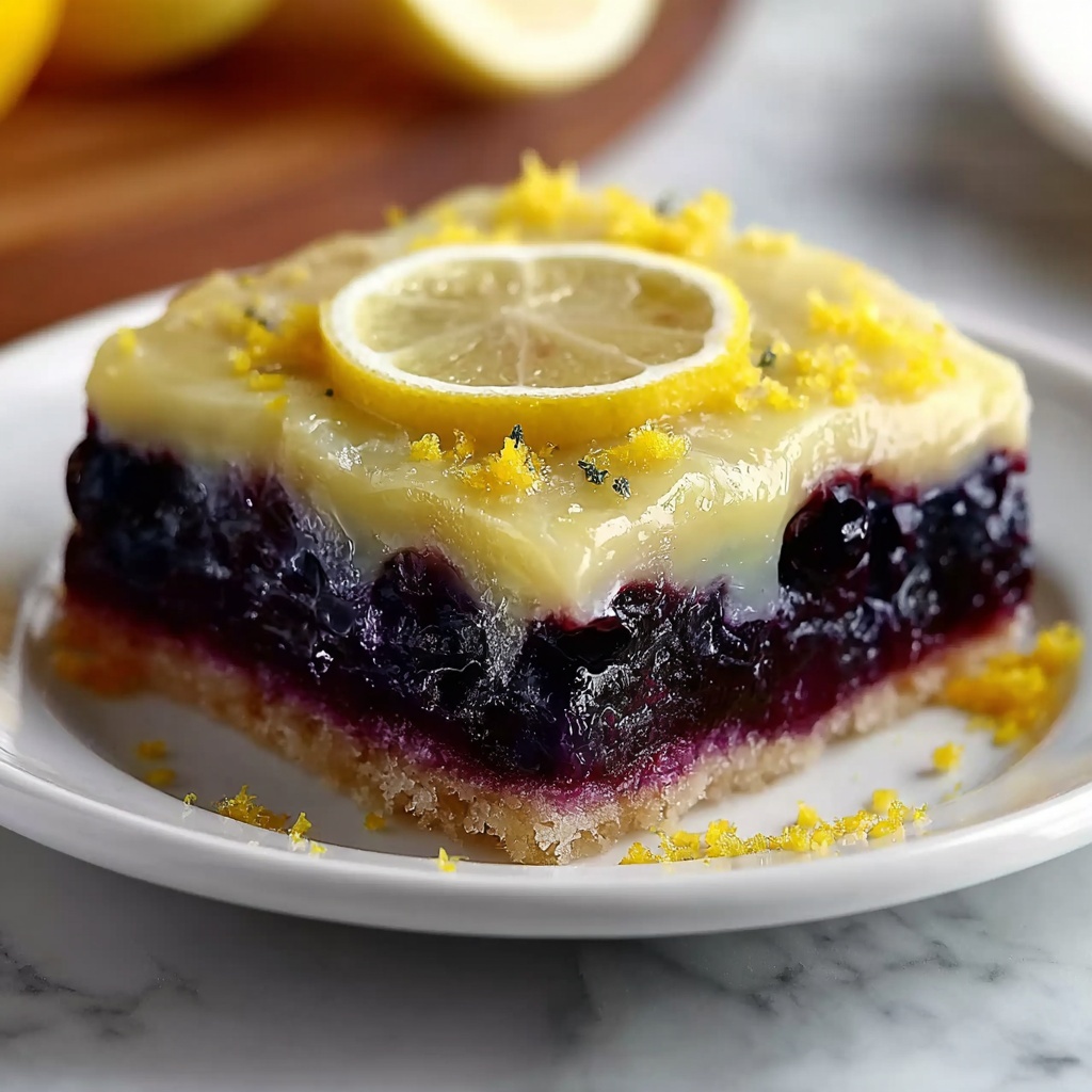 Lemon Glazed Blueberry Cake Recipe - Recipe Image