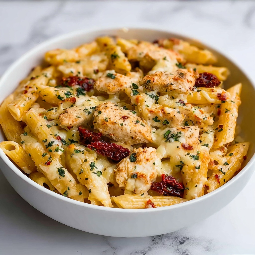 Creamy Sun-Dried Tomato Chicken Pasta Recipe - Recipe Image