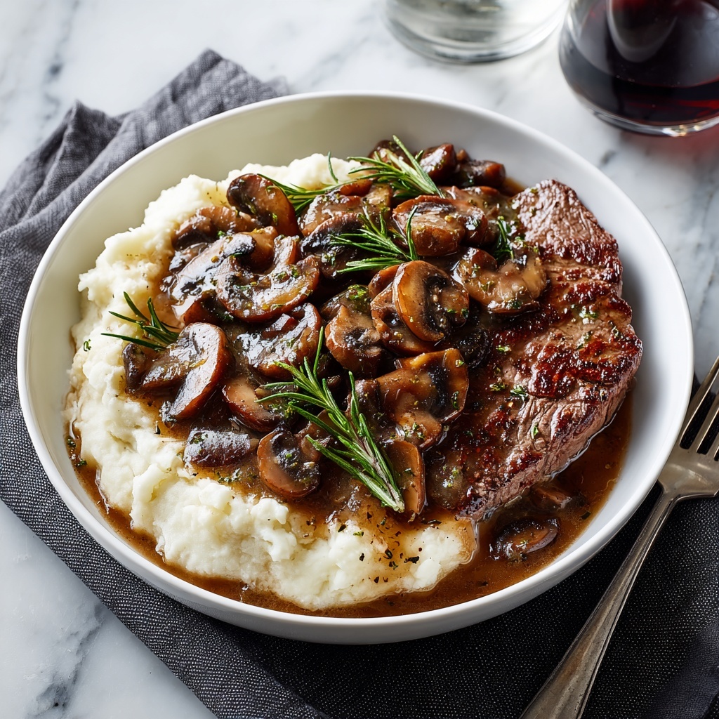 Steak Marsala with Cauliflower Mash Recipe - Recipe Image