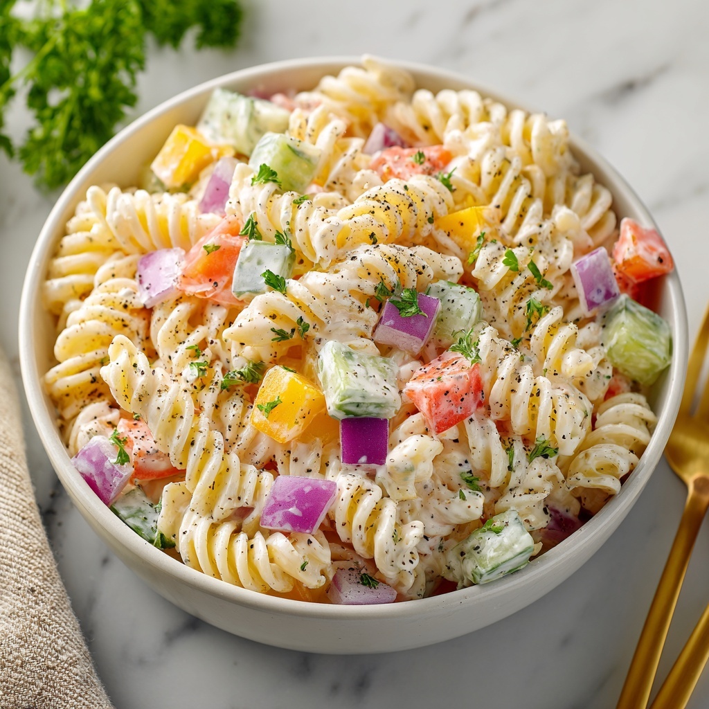Creamy Grandma’s Macaroni Salad Recipe - Recipe Image