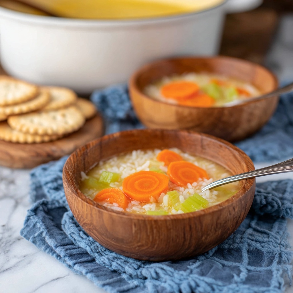 Simple Vegetable Rice Soup Recipe - Recipe Image