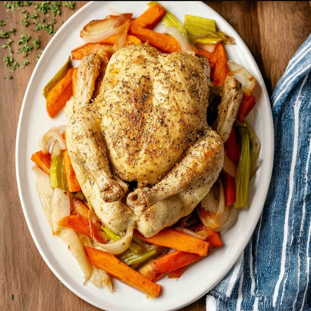 Easy Roast Chicken with Vegetables Recipe - Recipe Image