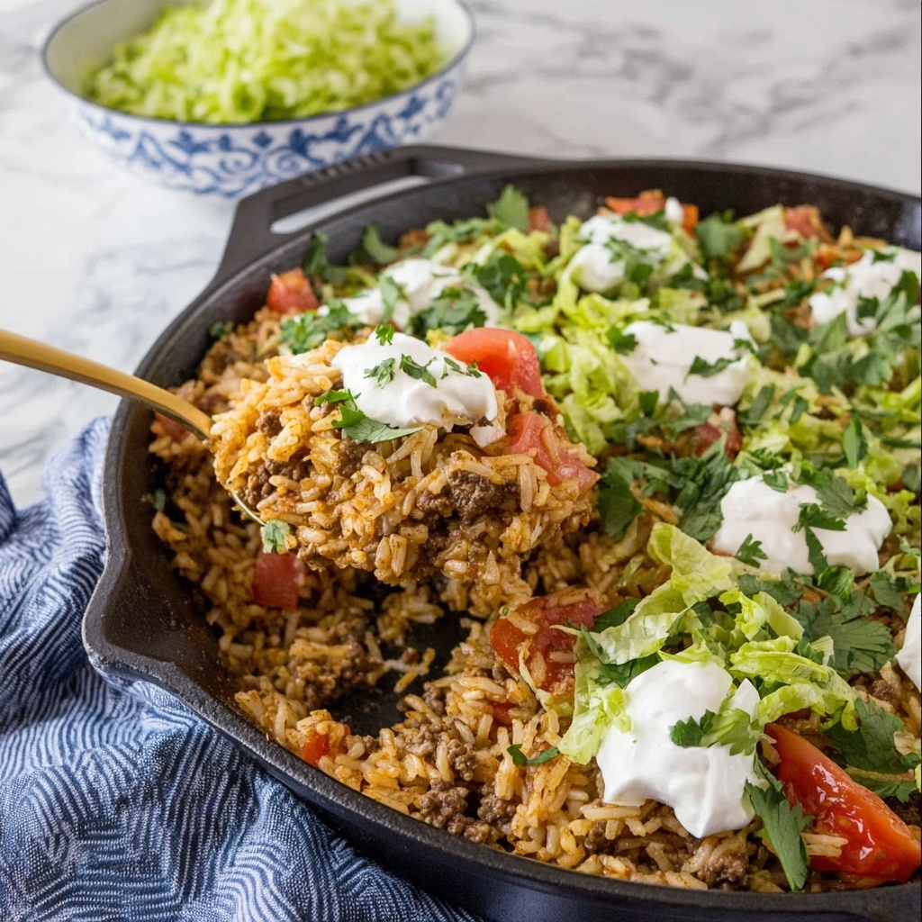 Taco Rice Skillet Recipe - Recipe Image