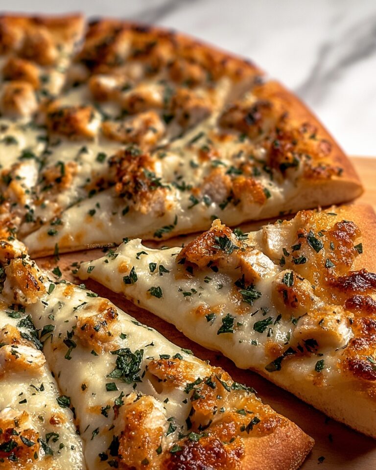 Roasted Garlic Chicken and Herb Pizza Recipe