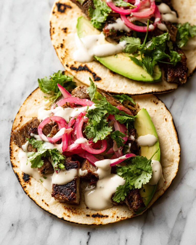 Steak Tacos with Garlic Butter and Chipotle Mayo Recipe
