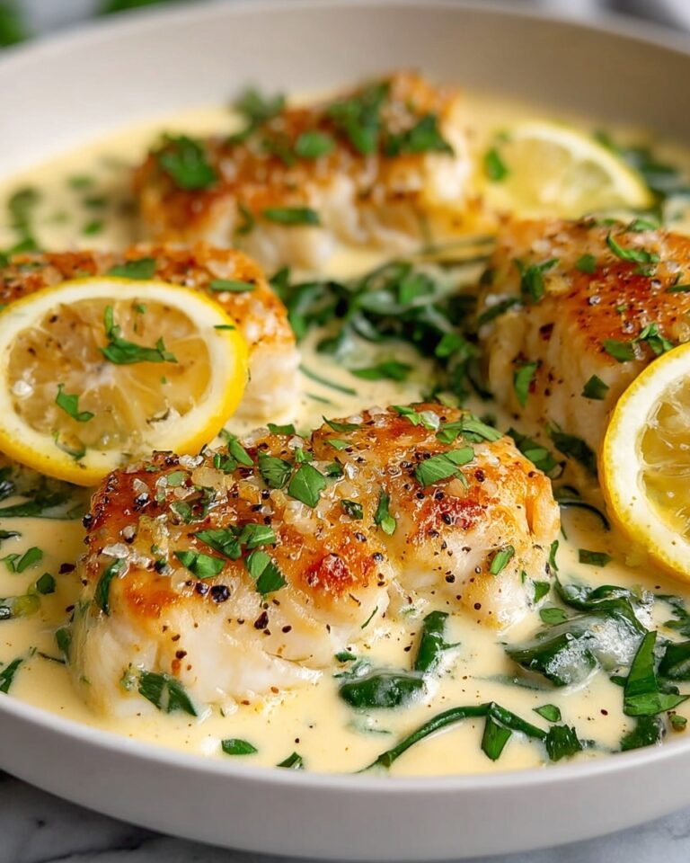 Baked Cod in Coconut Lemon Cream Sauce Recipe