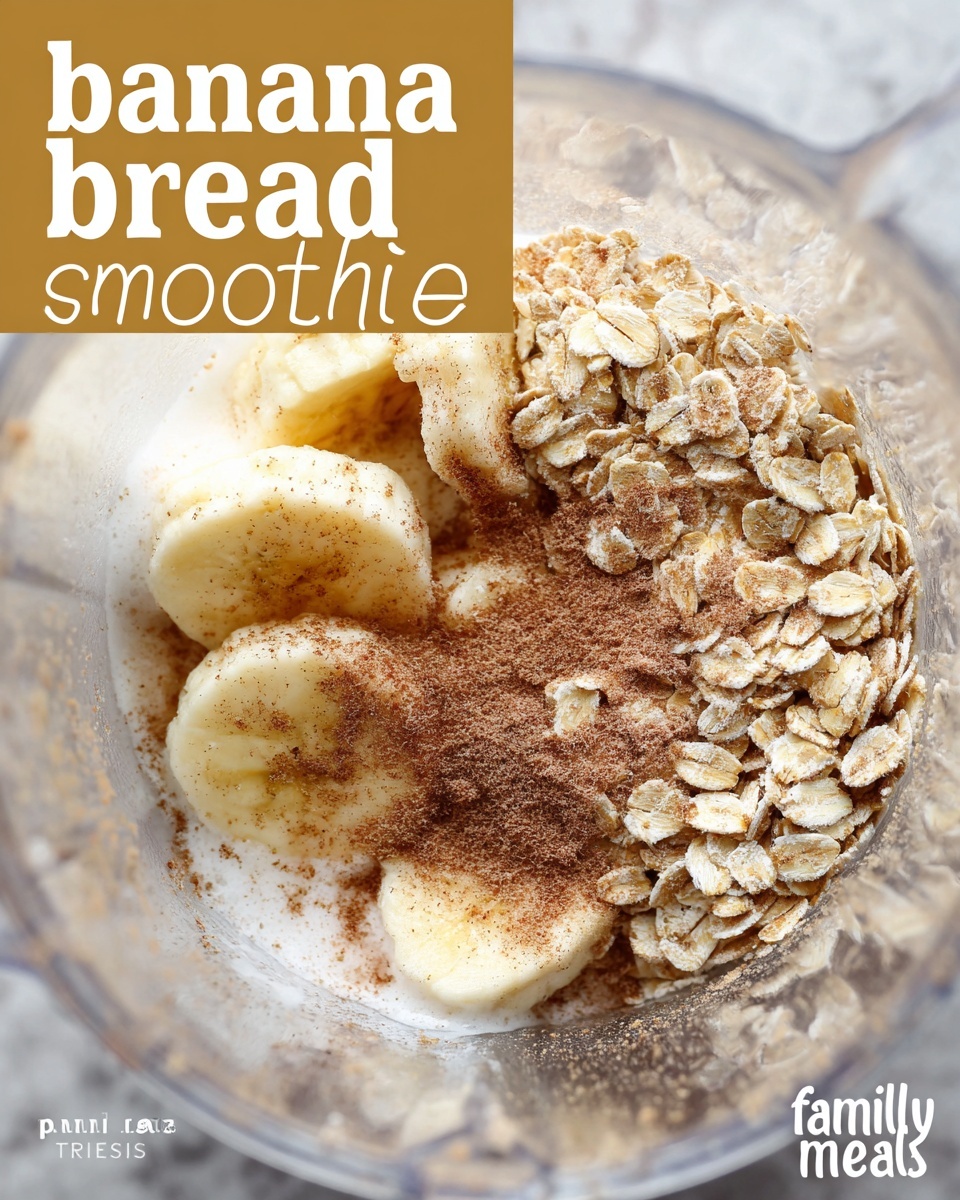 Healthy Banana Bread Smoothie Recipe - Recipe Image