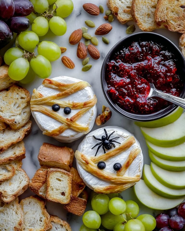 Halloween Mummy Baked Brie Appetizer Recipe