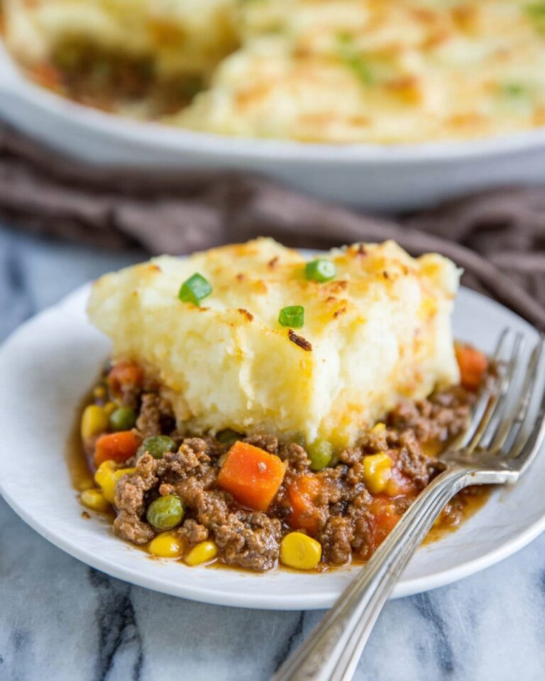 Shepherd’s Pie with Creamy Mashed Potatoes and Savory Ground Meat Recipe