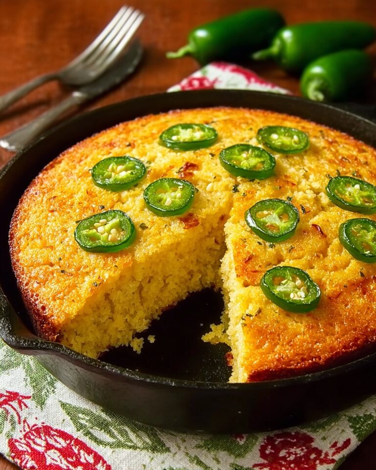 Bold & Flavorful Jalapeño Cheddar Cornbread – A Cheesy Spicy Twist on a Classic Recipe
