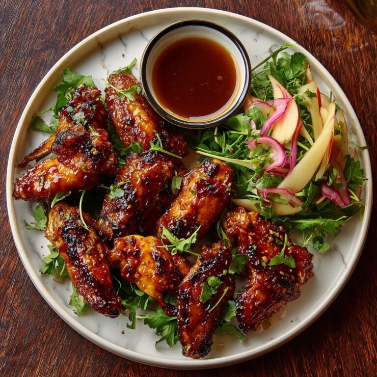 Cider-Glazed Chicken Wings with Apple Salad Recipe