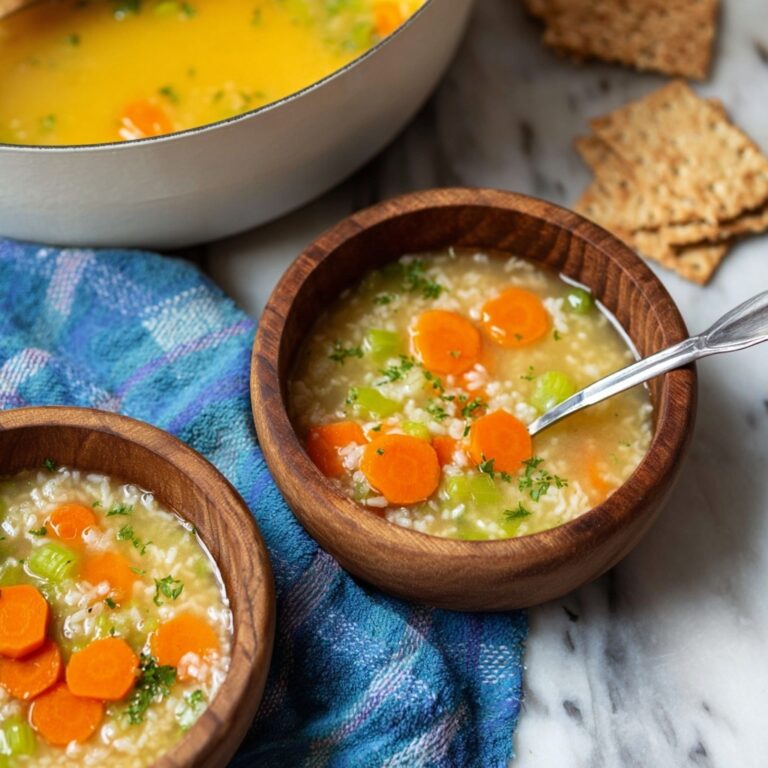 Simple Vegetable Rice Soup Recipe