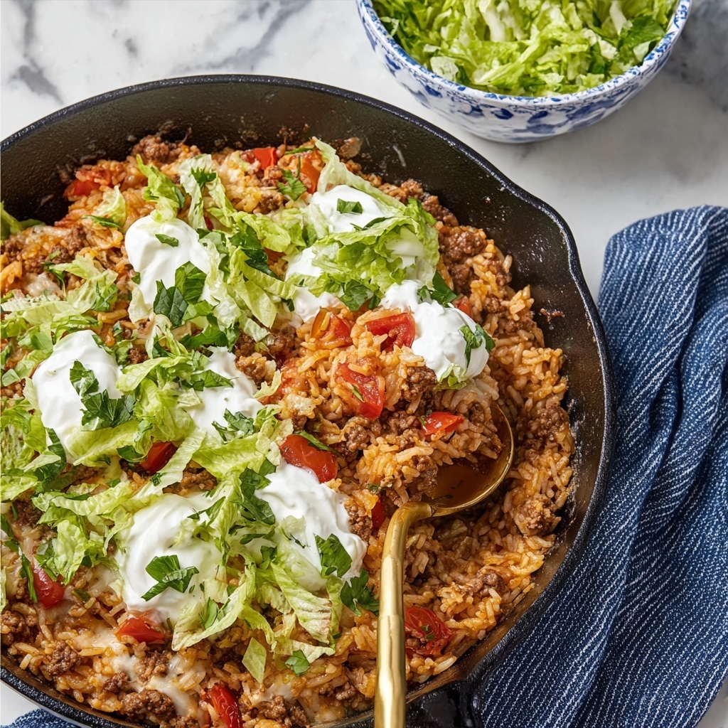 Taco Rice Skillet Recipe - Recipe Image
