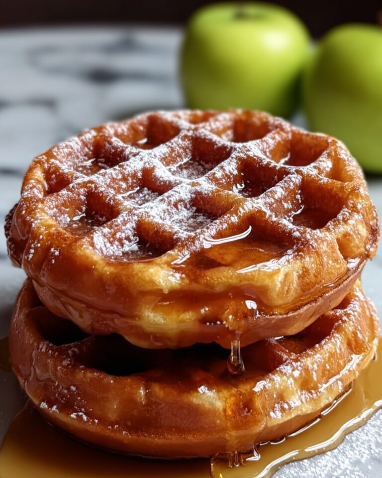 Apple Fritter Waffle Donuts with Sweet Glaze Recipe