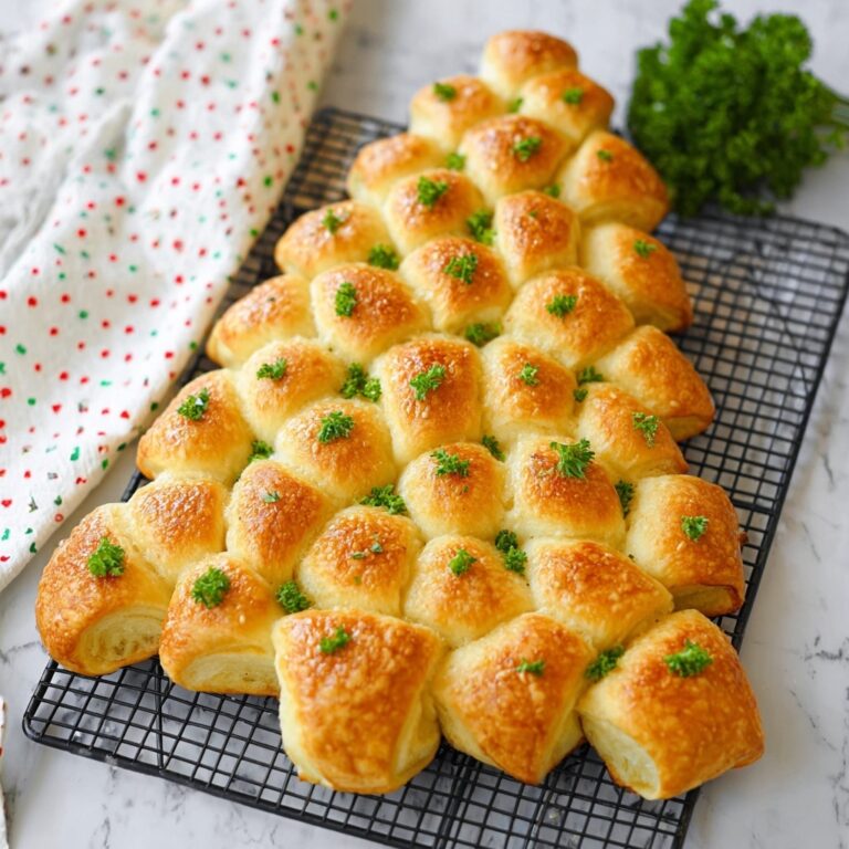 Crescent Roll Christmas Tree with Garlic Herb Cheese Recipe