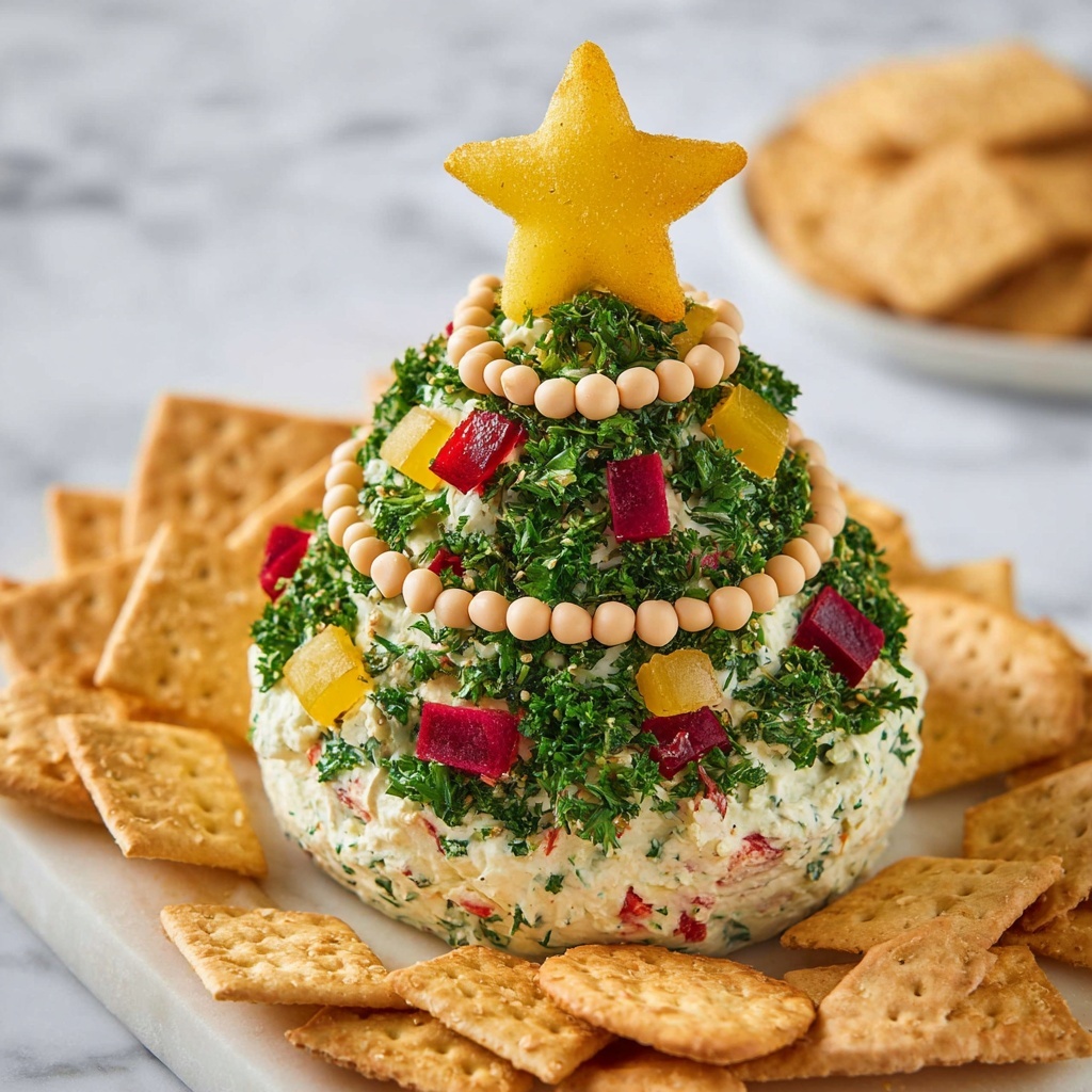 Christmas Tree Cheese Ball Recipe - Recipe Image