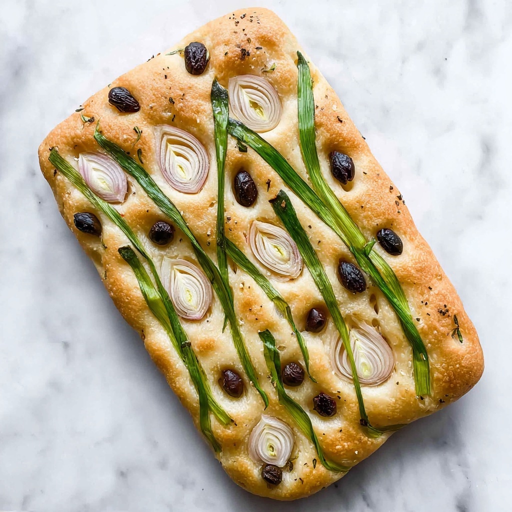 Decorated Focaccia Bread with Christmas Tree and Flower Designs Recipe - Recipe Image