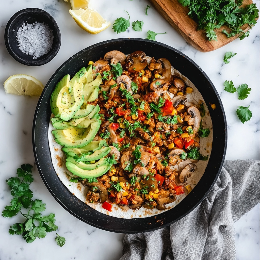 Mushroom Tacos with Feta, Cilantro, and Avocado Recipe - Recipe Image