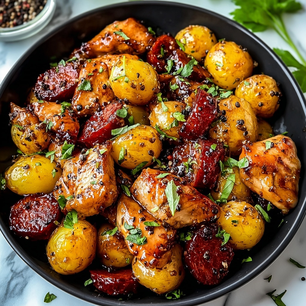 Sheet Pan Lemon Balsamic Chicken and Potatoes Recipe - Recipe Image