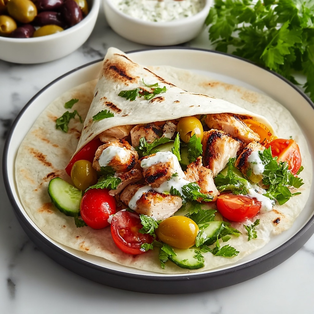 Mediterranean Chicken Wraps Recipe - Recipe Image