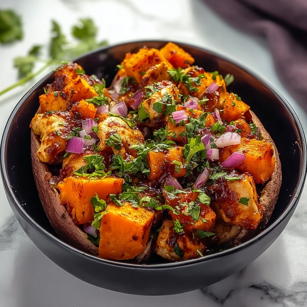 BBQ Chicken Stuffed Sweet Potatoes Recipe - Recipe Image