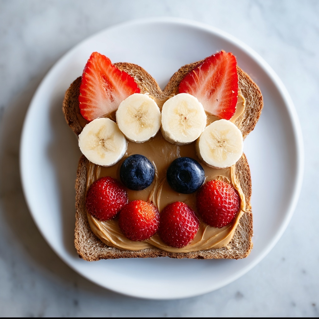 Animal Face Toast: Creative Fruit Topped Snacks for Kids Recipe - Recipe Image