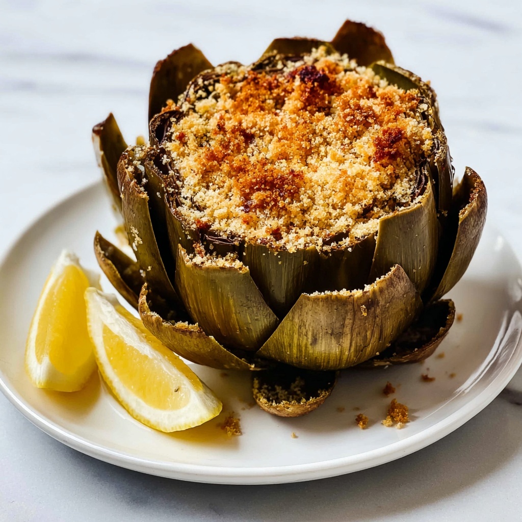 Baked Stuffed Artichokes Recipe - Recipe Image