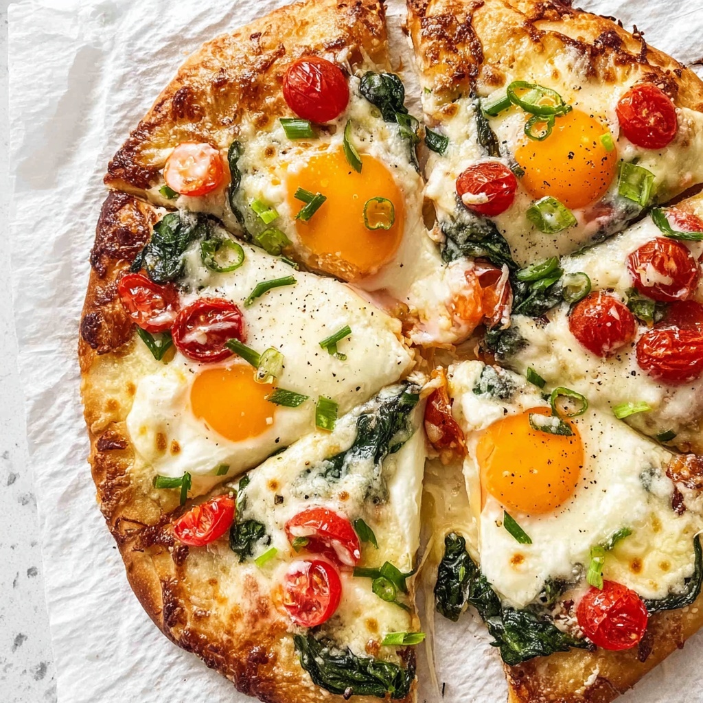 Egg & Tomato Breakfast Pizza Recipe - Recipe Image