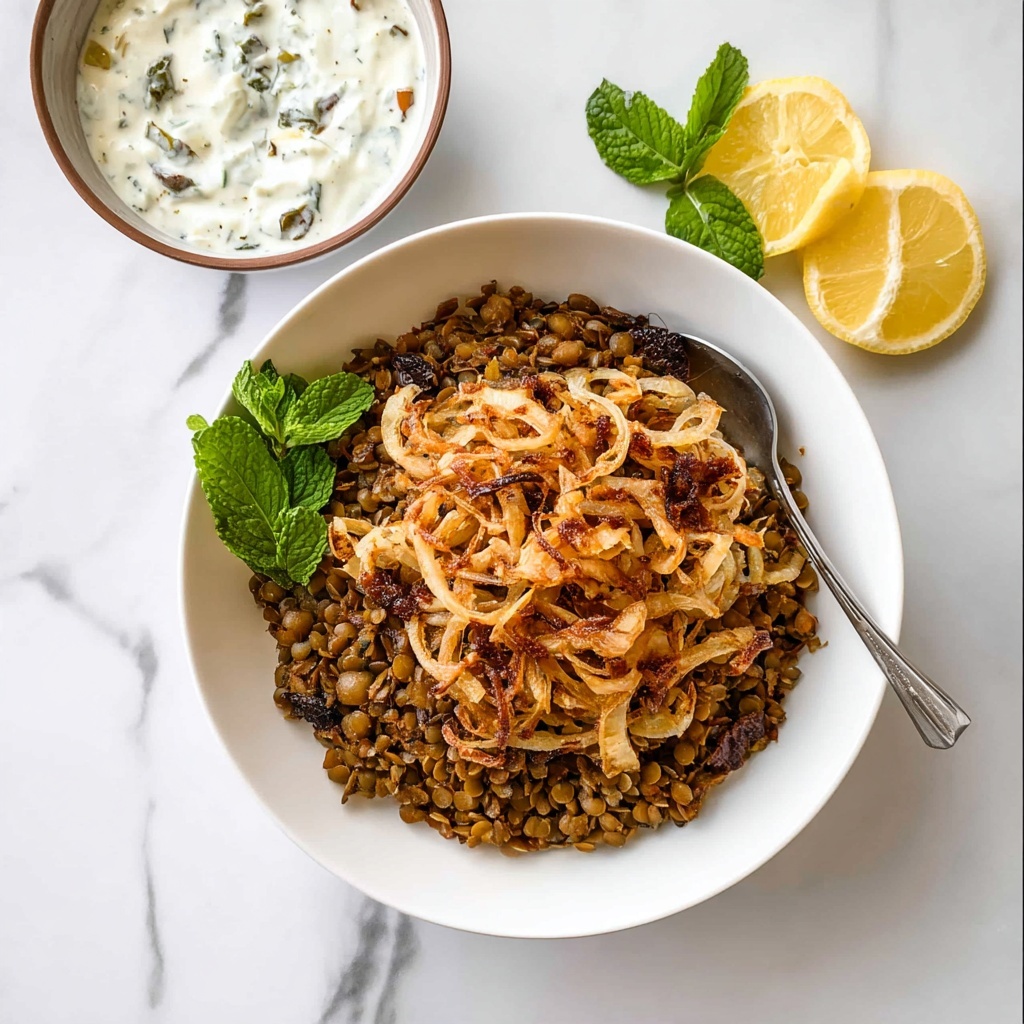 Mujaddara with Minted Yogurt Recipe - Recipe Image