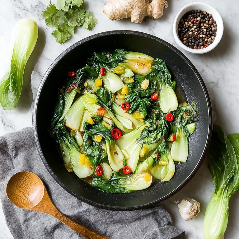 Quick Bok Choy with Garlic and Ginger Recipe
