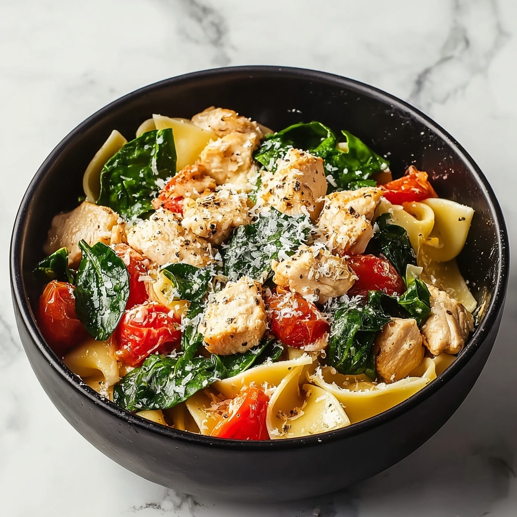 Creamy Spinach Chicken Pasta Recipe - Recipe Image
