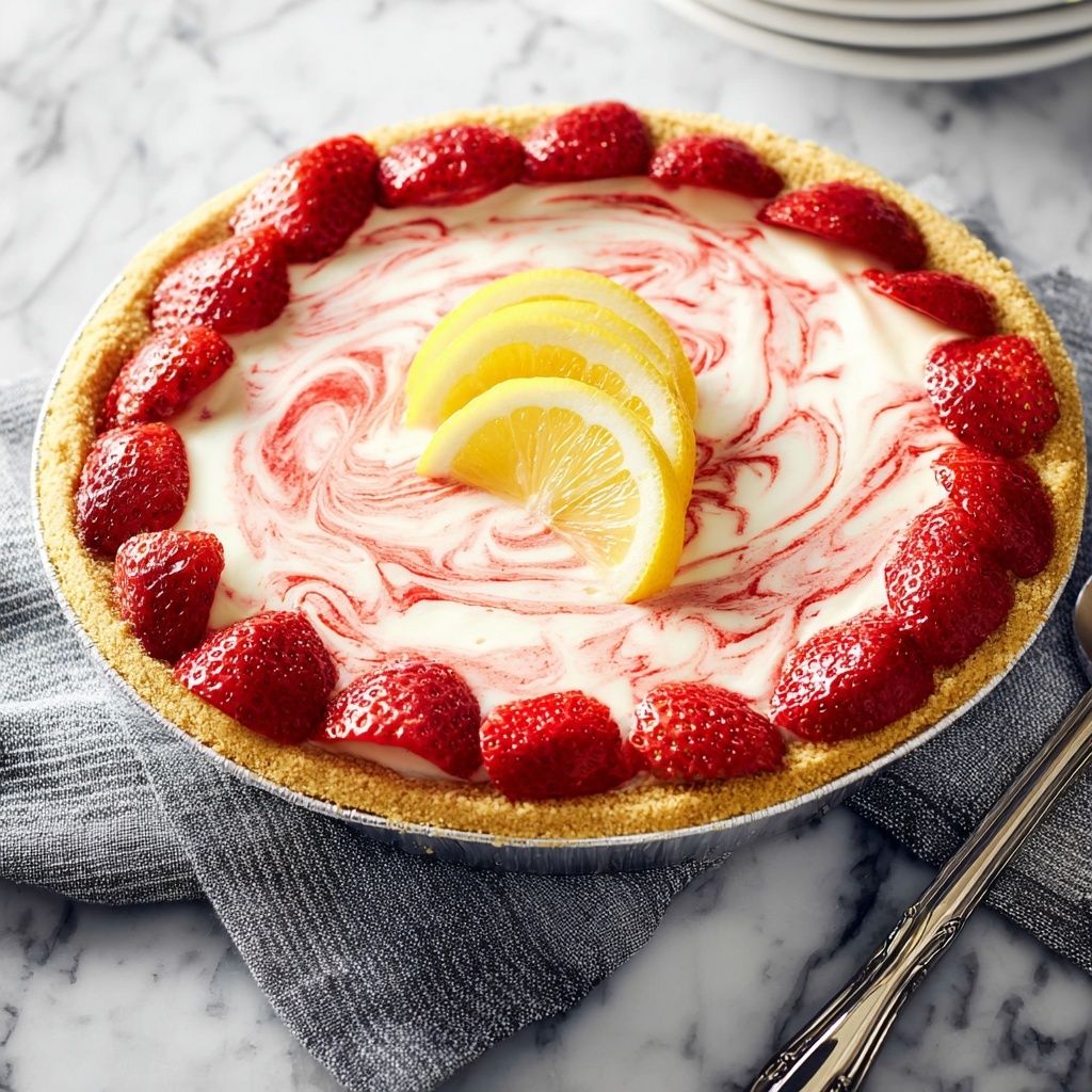 Strawberry Frozen Lemonade Pie Recipe - Recipe Image
