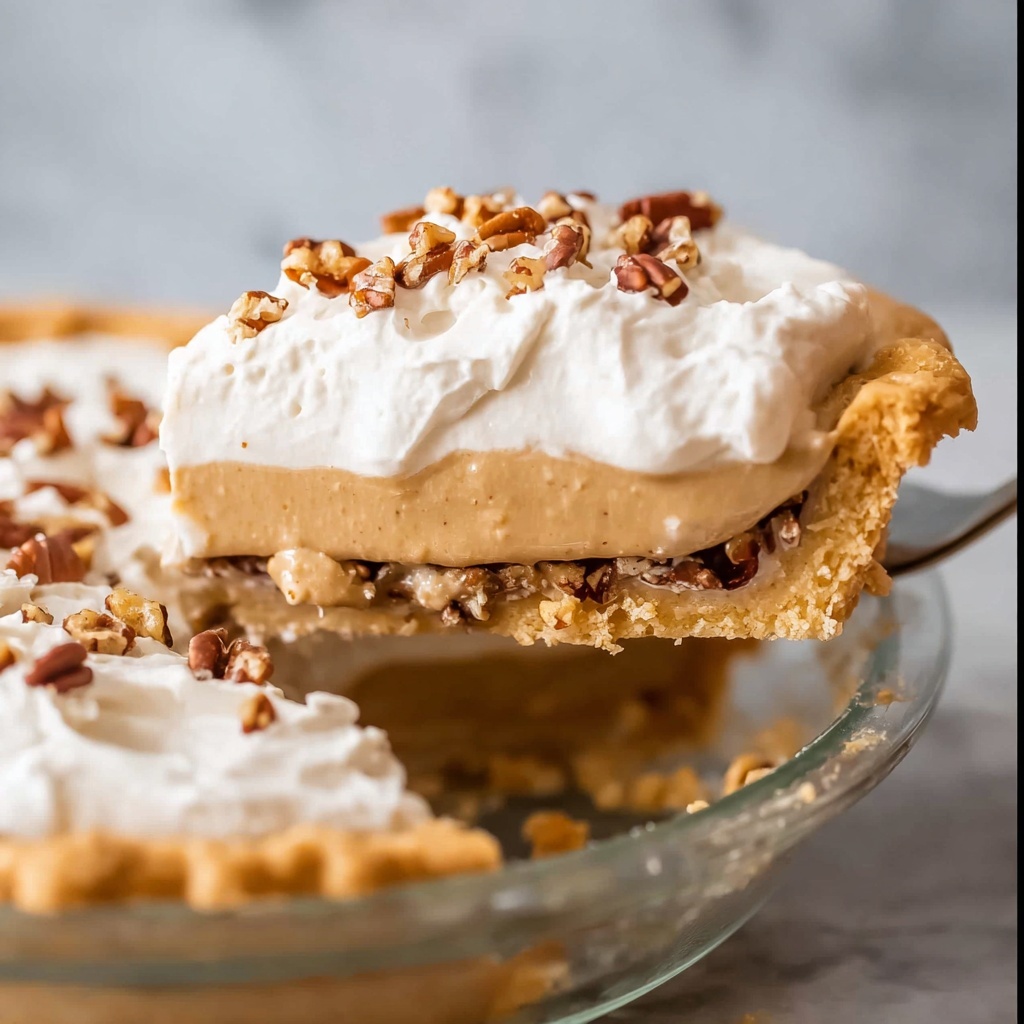 Butterscotch Pie with Whipped Cream and Honey Roasted Pecans Recipe - Recipe Image