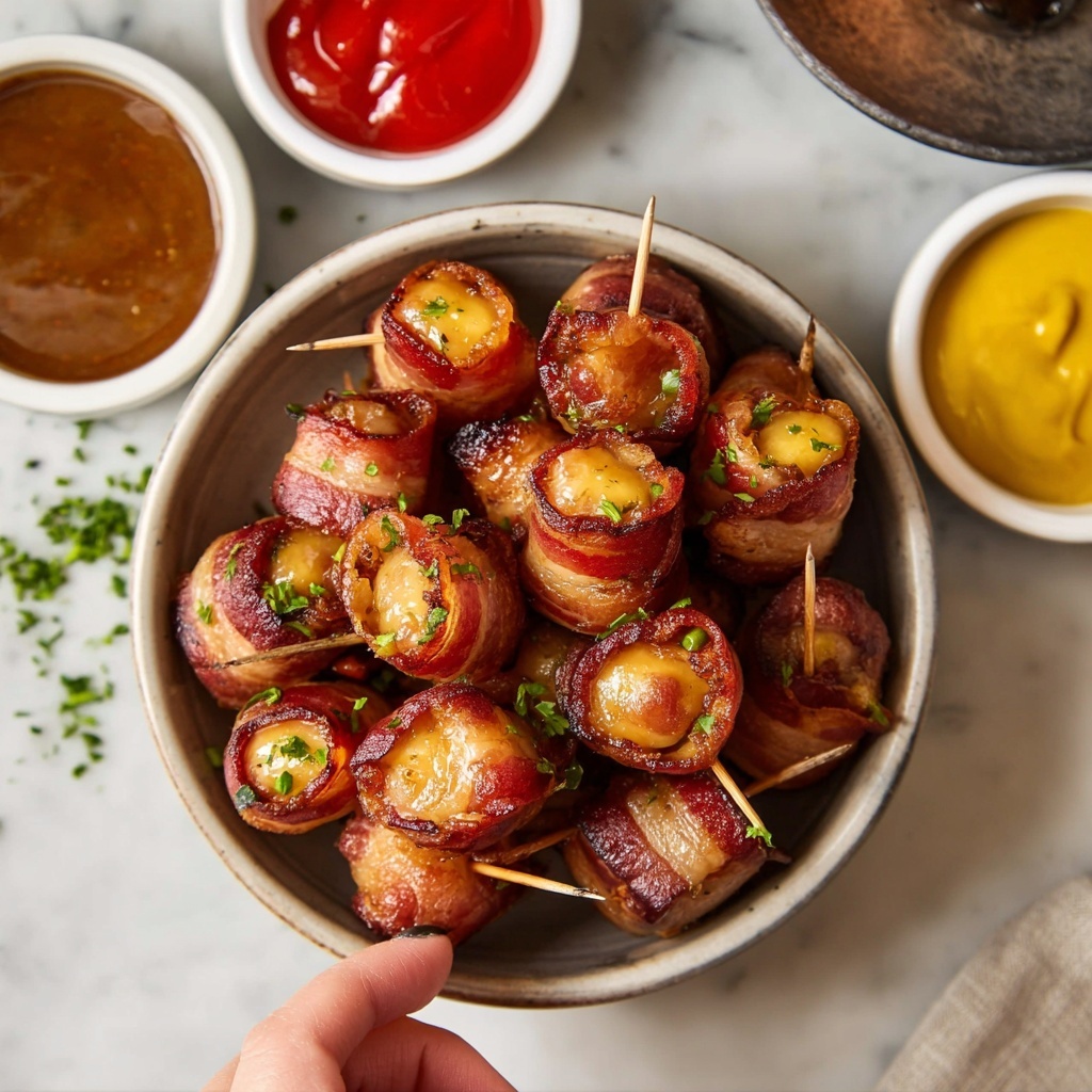 Sweet and Spicy Bacon Wrapped Tater Tots Recipe - Recipe Image