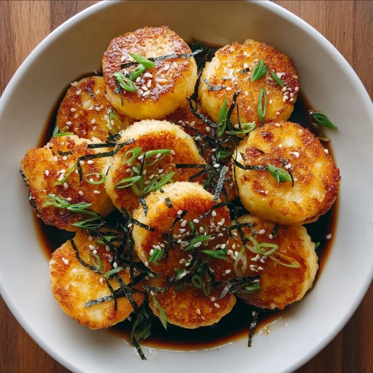 Savory Pan-Fried Japanese Potato Mochi Recipe