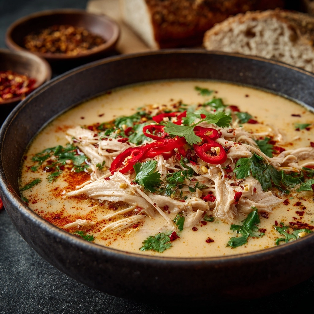 Crock Pot Creamy Chicken Parmesan Soup Recipe - Recipe Image